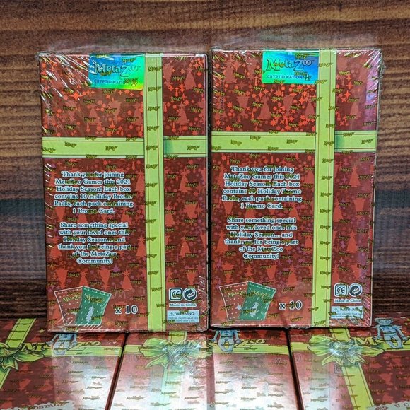 MetaZoo Cryptid Nation 2021 Christmas Promo Card Pack Bundle Wrap Paper Lot of 5 - Picture 4 of 4